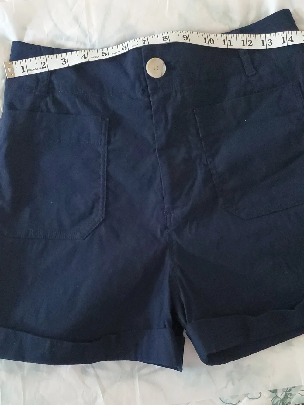 NWOT By Anthropologie Colette High-Waist Shorts Size 28 Linen Cotton Blend